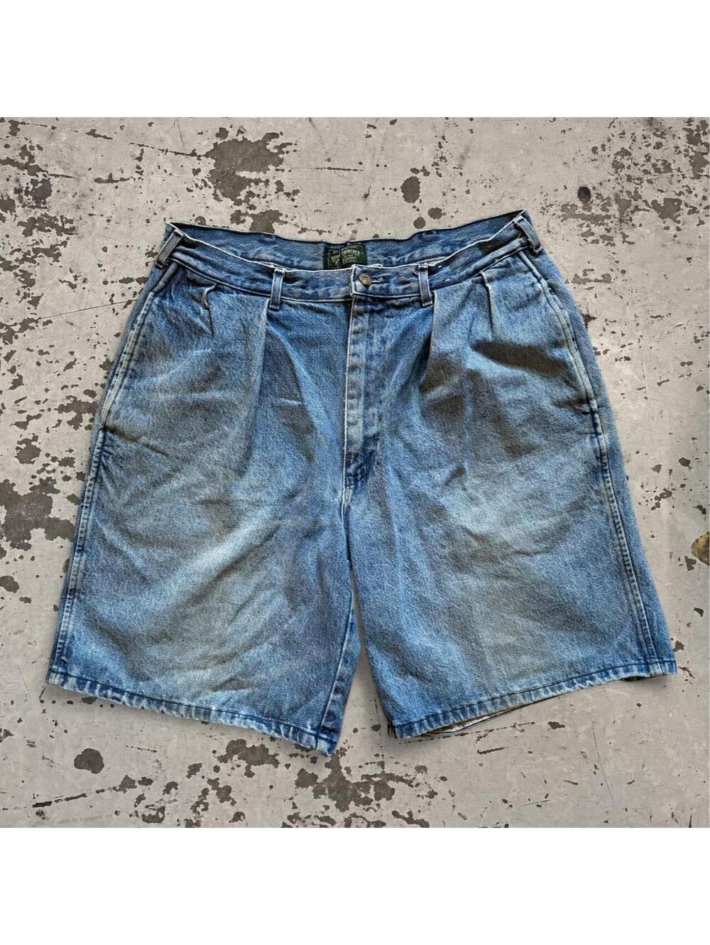 Vintage 90s Rare Polo Country Denim Shorts Size 36